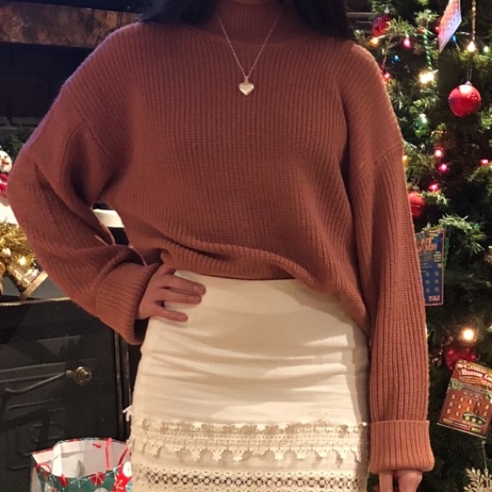 Pink Turtleneck Sweater